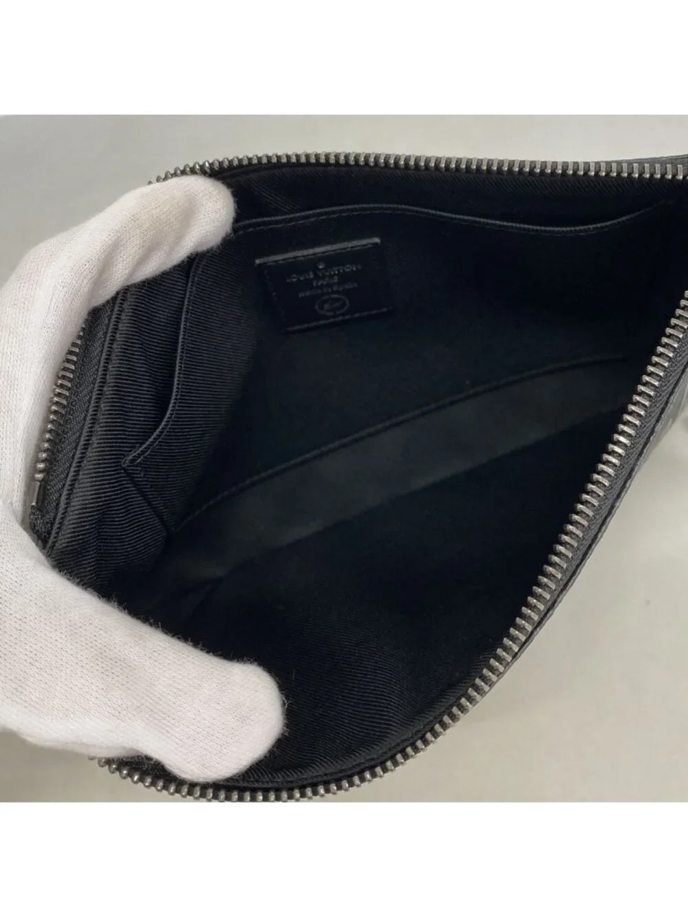 Louis Vuitton Clutch Monogram Eclipse Flash iPad Pouch Black Fragment Design